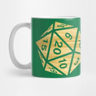 RPG Dice Shirt d20 | Enchanted Woods Design Wood Grain Pattern Mug